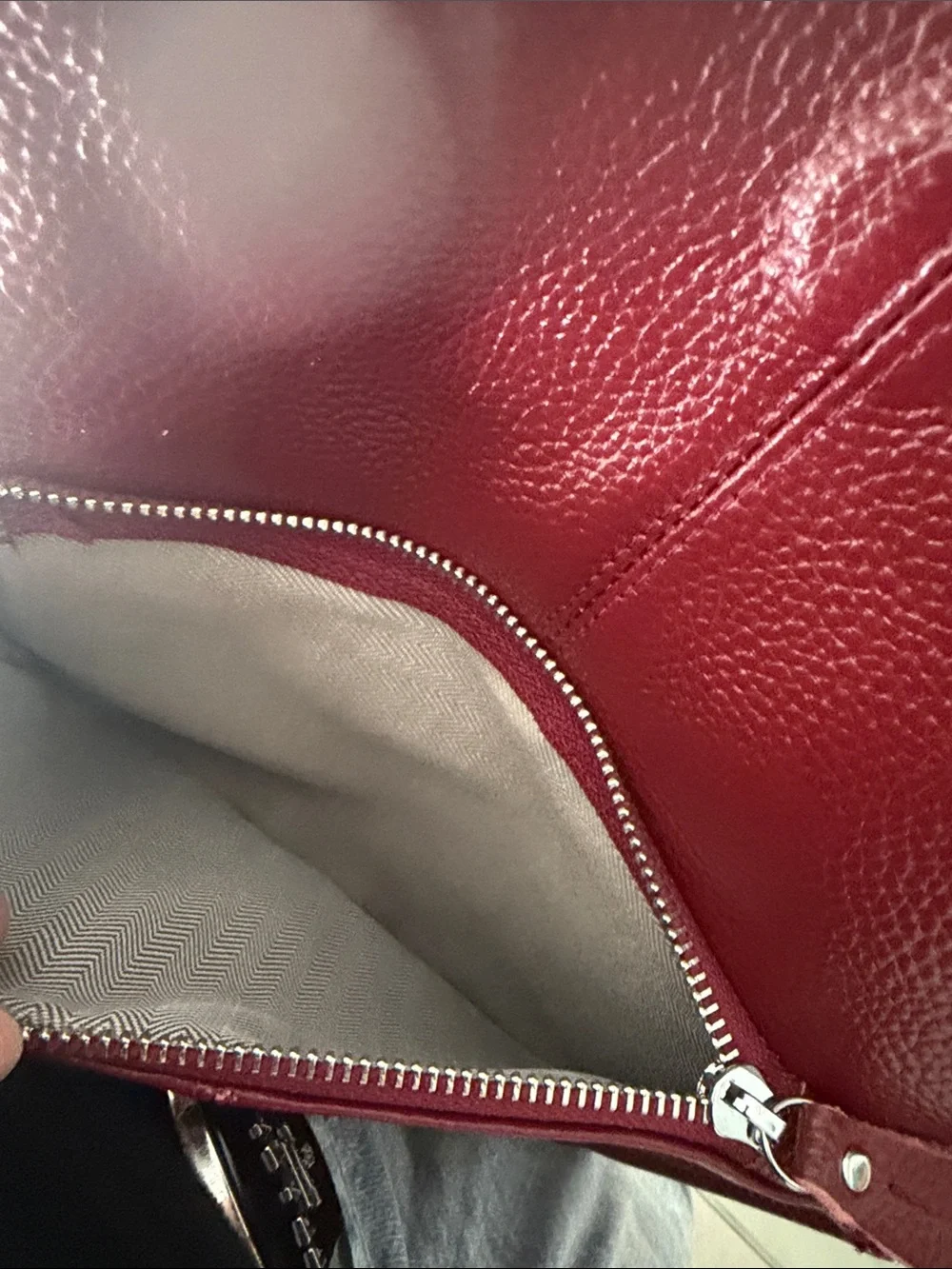 Burgundy Leather Backpack